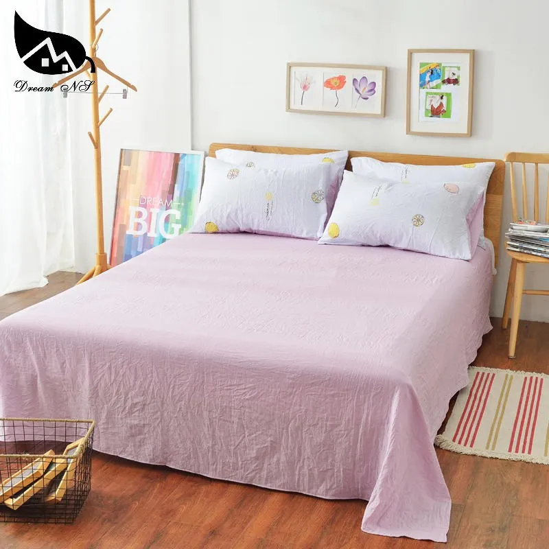 Dream NS 245x230 см из чистого стираного хлопка, очень мягкие плоские простыни для скандинавских, простые, теплые, мягкие, для дома, спальни, домашний текстиль, простыни