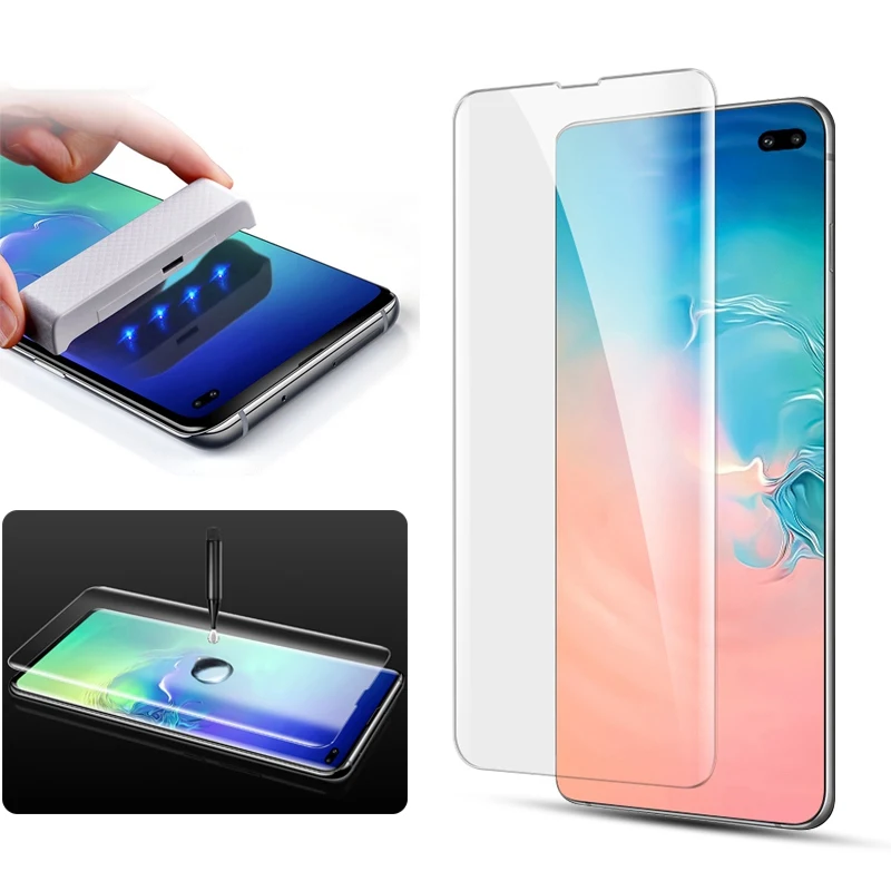 No Retail Package 5 шт. MOCOLO для samsung Galaxy S10 5G S10 Plus 3D изогнутое полное покрытие УФ свет облучение Закаленное стекло протектор экрана - Цвет: No Retail Package