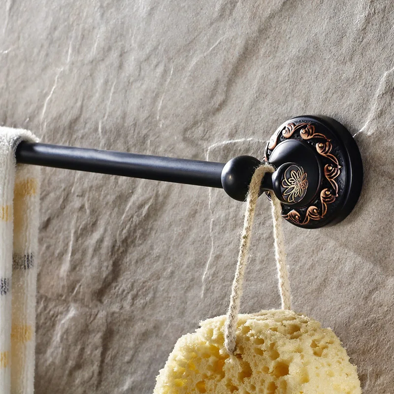 Античный Черный Держатель для полотенец бронзовая латунная стойка Anspicious медный