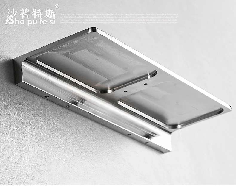 Modern Solid Brass Shower Caddy Rack 30cm Polished Bathroom Accessories Set Square Corner Shelf Mirror Front Frame Wall Mounted