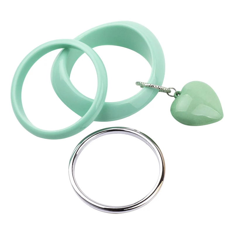 2017 Новая Мода Смола Браслет с Шармом Сердца 3 шт. Набор Браслеты Pulseiras Ювелирные