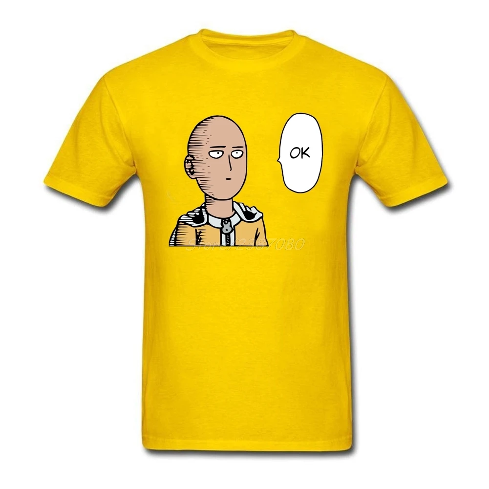 One Punch Man Футболка размера плюс короткий рукав Для Мужчин's Футболки Поп крутая