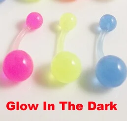 5 шт./лот смешанный цвет гибкий светится в темноте кольцо для живота пресс