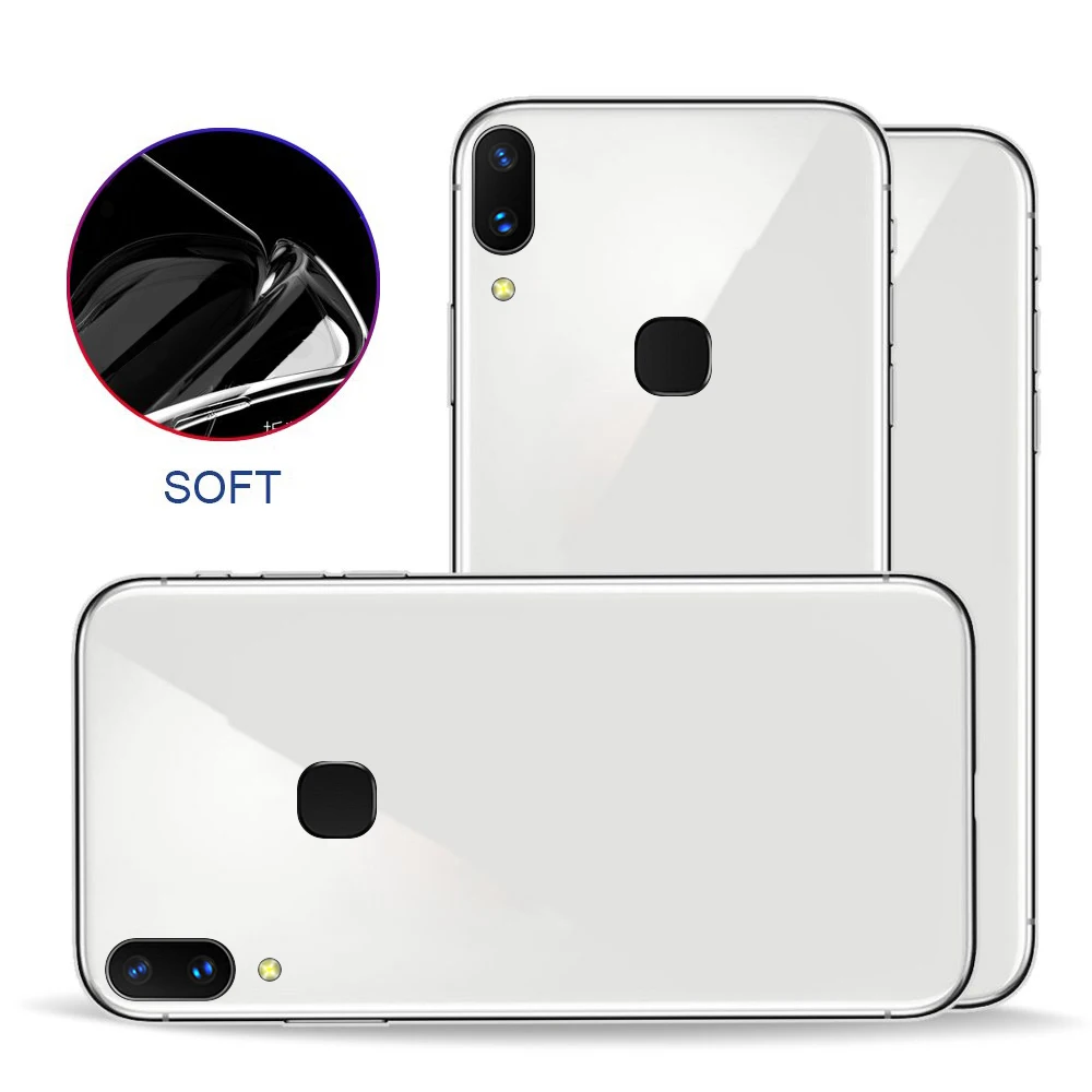 Подходит для vivo Y91 ультра-тонкий мягкий силиконовый прозрачный ТПУ чехол