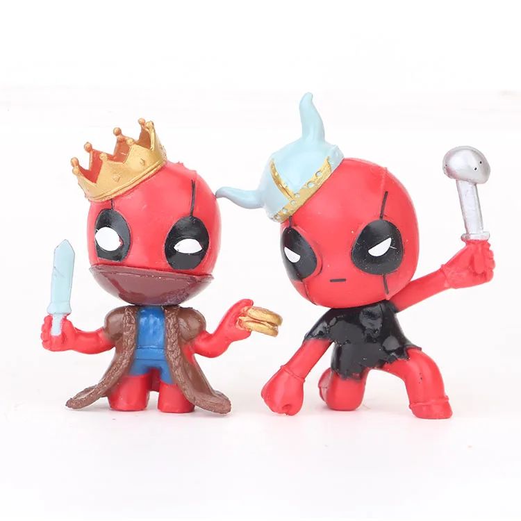12 шт./компл. Kawaii Cute Marvel X men Дэдпул забавная ПВХ модель фигурки куклы игрушки 6
