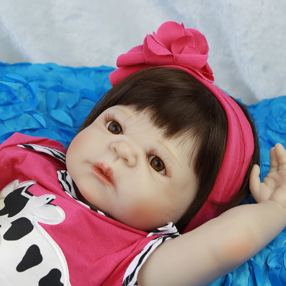 Bebe Real reborn Full body silicone baby girl dolls 22inch 55cm newborn alive child gift surprise toys | Игрушки и хобби