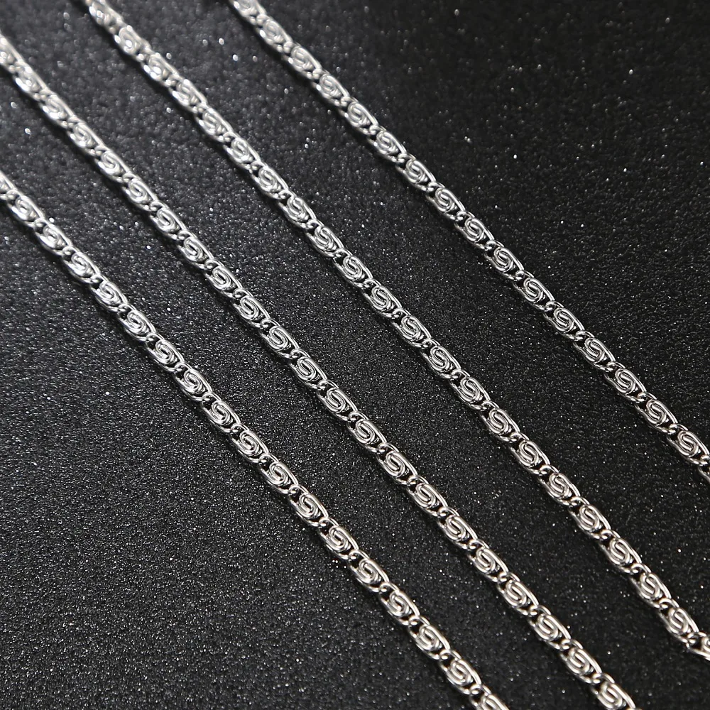 Никогда не увядает collier de chaine 2,5 мм Нержавеющая сталь цепи Цепочки и ожерелья Водонепроницаемый Для мужчин Для женщин звено цепи, подарок, ювелирное изделие 24 дюйма