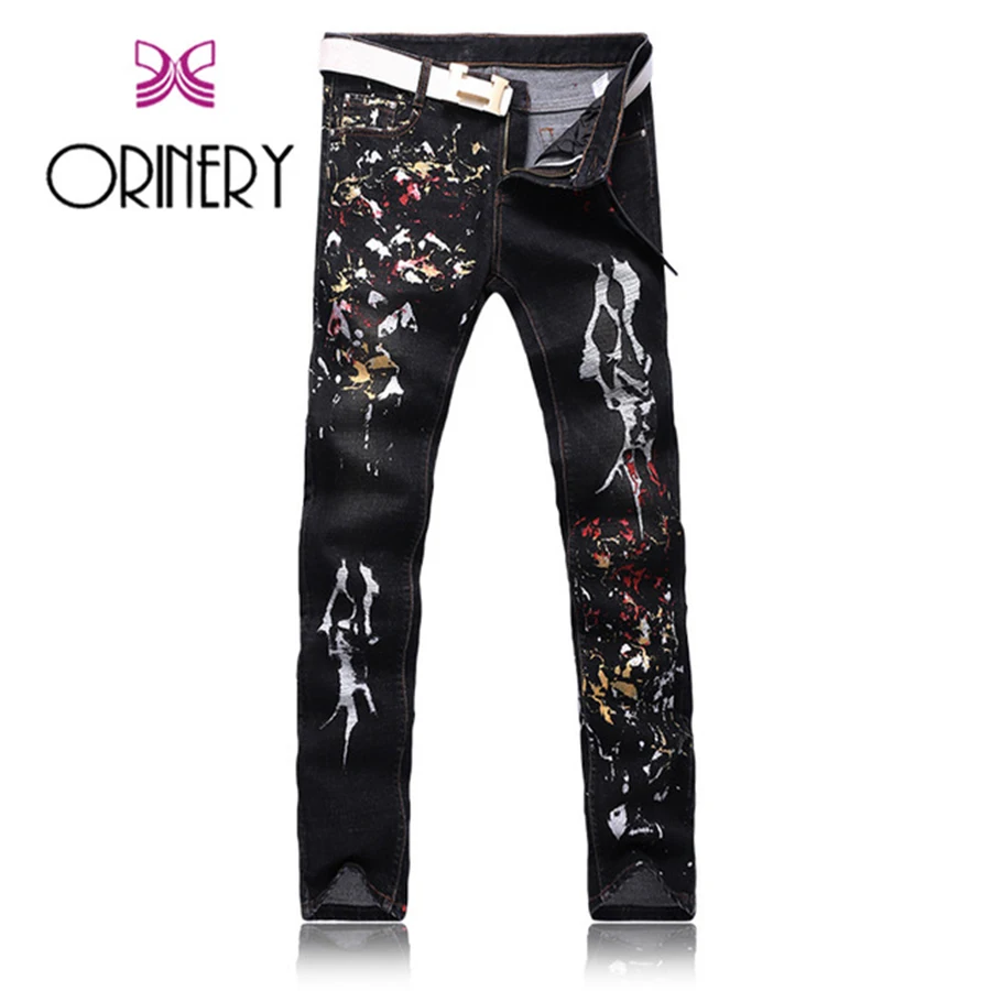 ORINERY/размер 28-38 хит продаж мужские джинсы с принтом Высококачественные