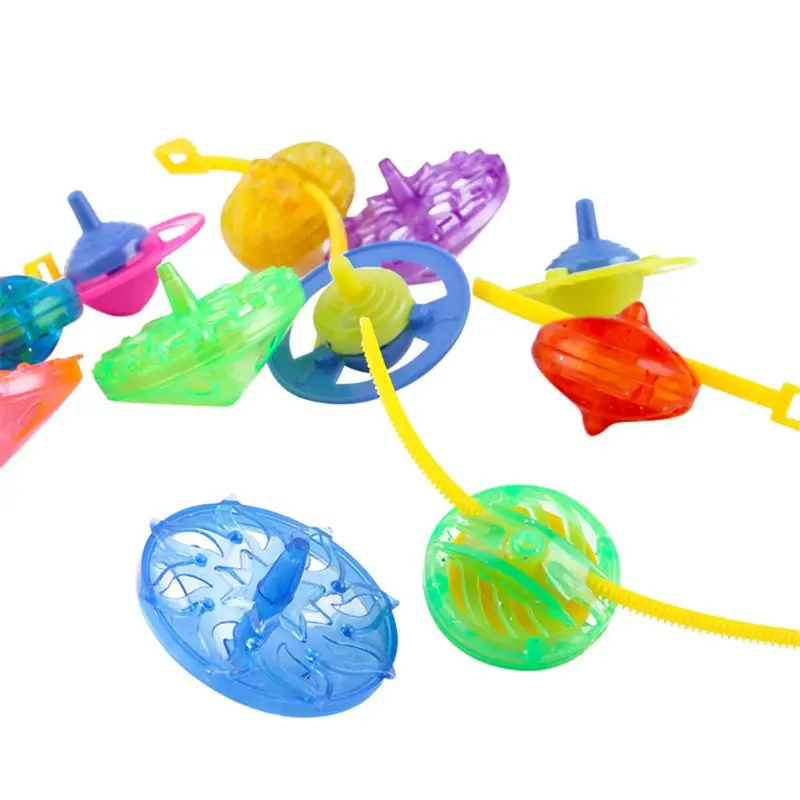 6 шт. новый пластиковый гироскоп спиннинг Топ партия Сувениры мешок наполнитель