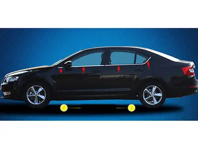 8 шт. оконная рама из нержавеющей стали для Skoda Octavia MK3 A7 2015 2016 | Автомобили и