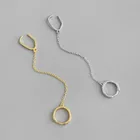 Женские серьги-капельки в виде сверчка orecchini, Двойные серьги золотого цвета, ювелирное изделие из настоящего серебра 925 пробы