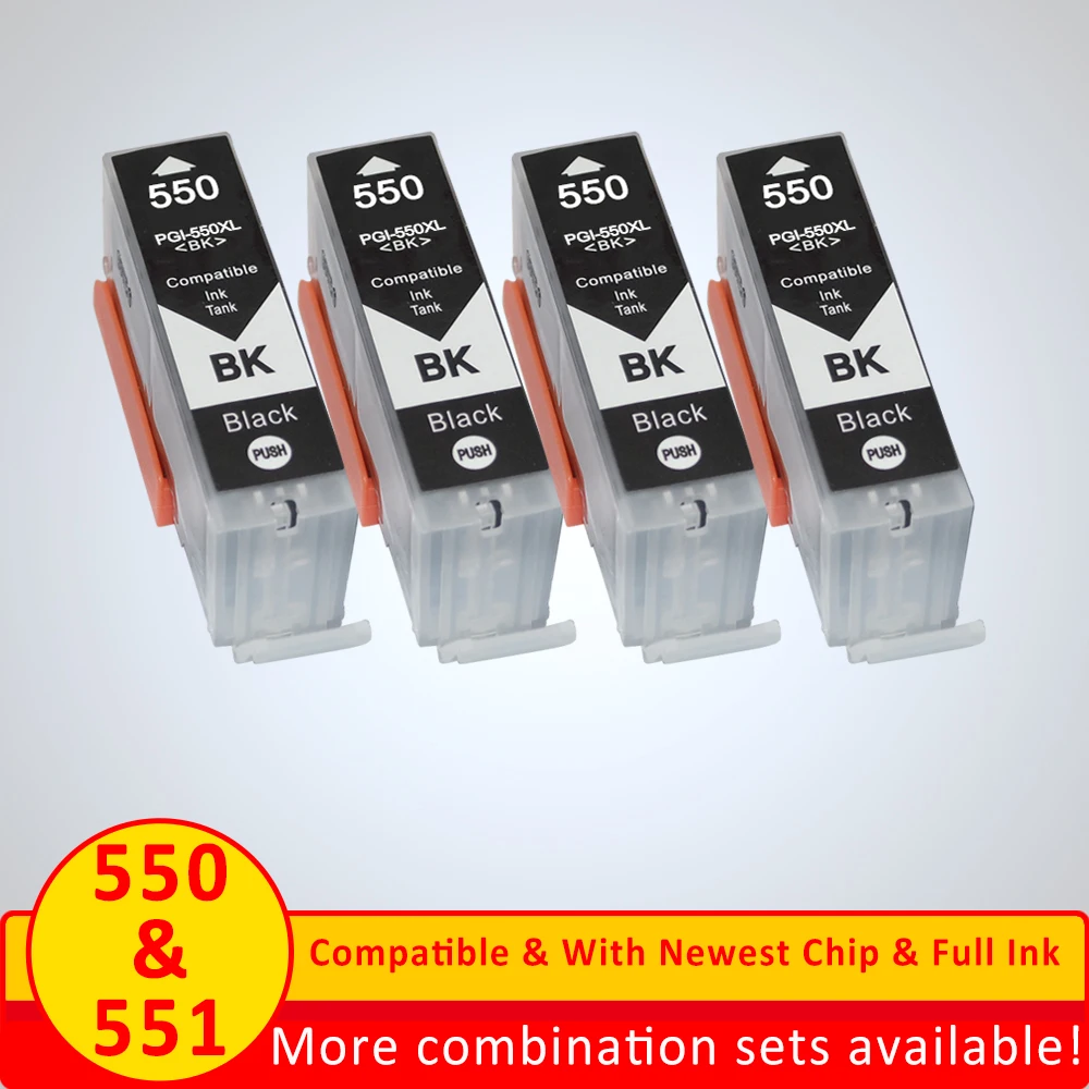 

XiangYu PGI550 CLI551 FOR Canon Ink Cartridges PGI 550 CLI 551 for Pixma iP7250 MG5450 MG5550 MG5650 MG5655 MG6350 MG6450 MX925