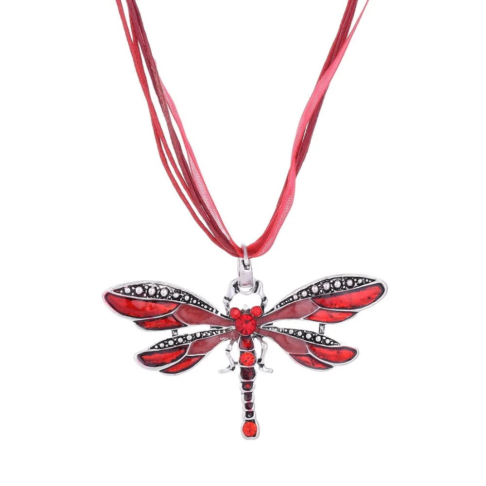 Женское ожерелье с подвеской в виде стрекозы|necklace rhinestone|necklace steelnecklace trendy |