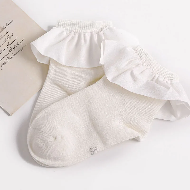 style2 white Детские носки для девочек хлопковые носки из искусственной замши для малышей мягкие осенне-зимние детские банты для девочек короткие носки Sokken Skarpetki - Цвет: style2 white