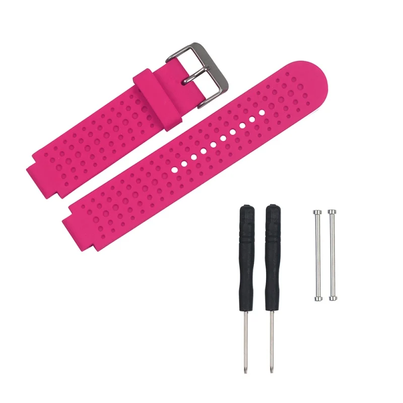 Розовый Красочные умные часы сменный ремешок для наручных часов Garmin Forerunner 220 230 235 620 630 735 - Цвет: Розовый