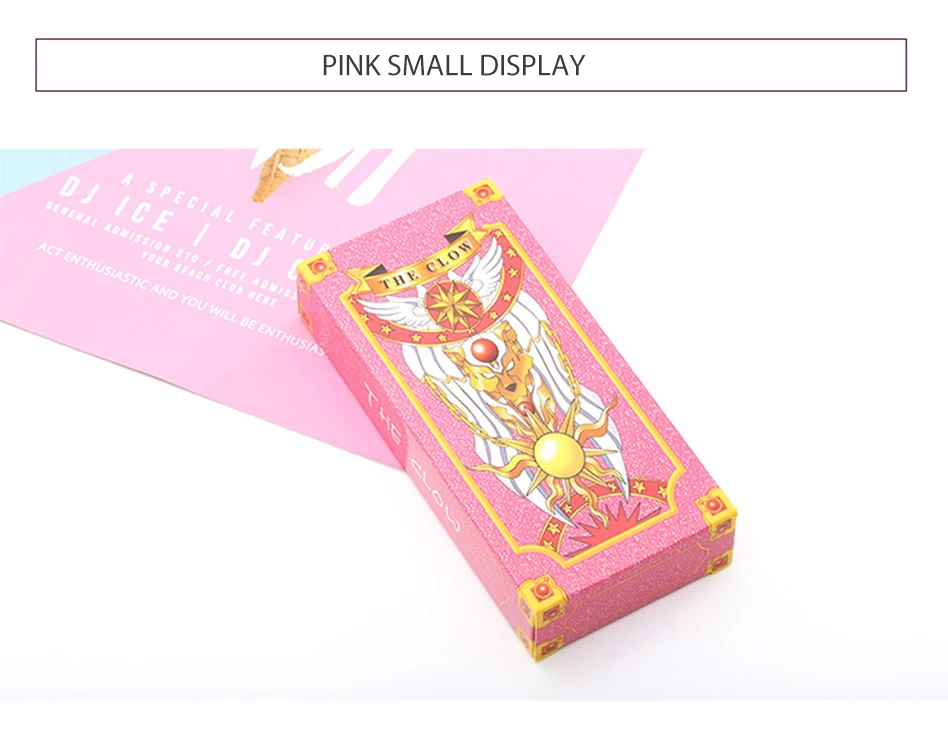 Pink Small 1 комплект Аниме Sakura Cardcaptor Clow Card Косплей Prop KINOMOTO SAKURA Card Hope Card Cardptor карты с Сакурой Таро аниме периферия - Цвет: Pink Small