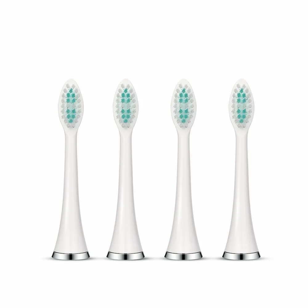 4pc replacement head AZDENT AZ-5 Pro, ультра звуковая электрическая зубная щетка, перезаряжаемая зубная щетка, 2 шт Сменные головки, 5 режимов, 2 минуты, таймер - Цвет: 4pc replacement head
