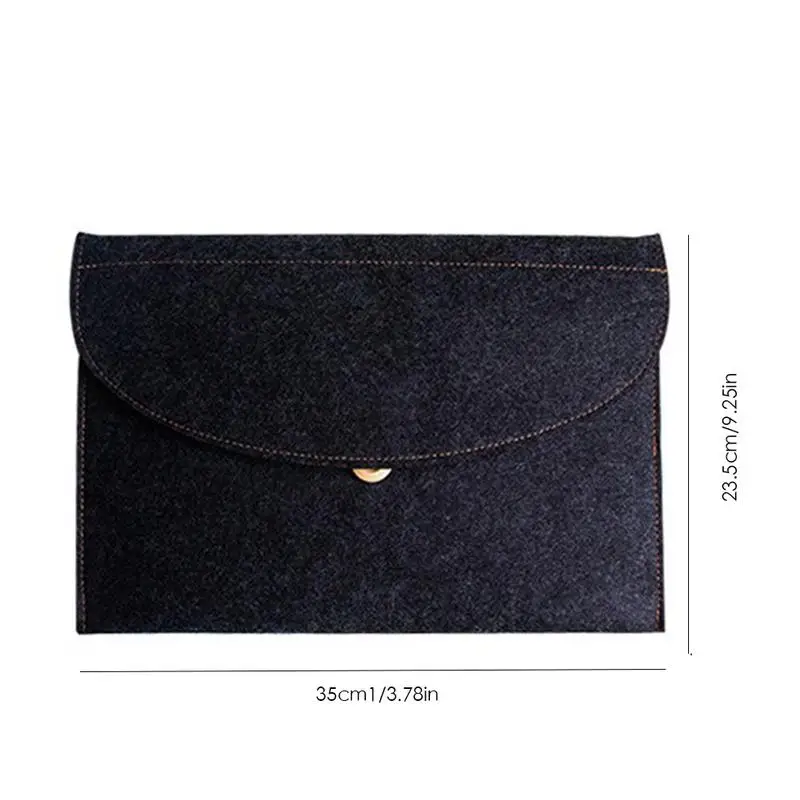 

A4 Felt File Folder Bag For Documents Briefcase Pack Stationery Office Business Computer Bags Storage Organizer Pouch Filing Bag