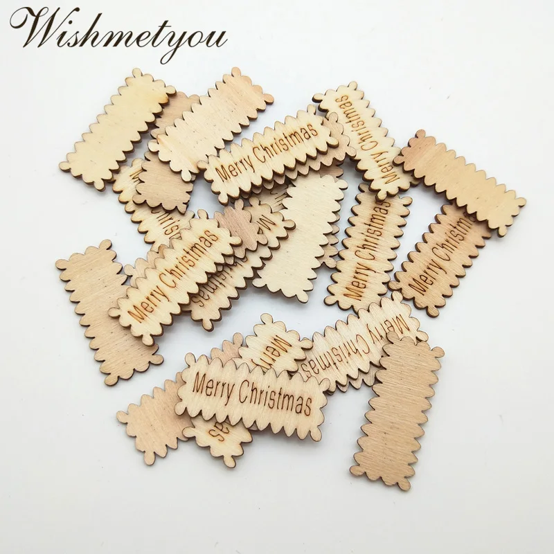Wishmetyou 30 шт, рождественские буквы деревянные ломтики Декор Рождество вечерние дома украшение, скрапбукинг поделки деревянные стены