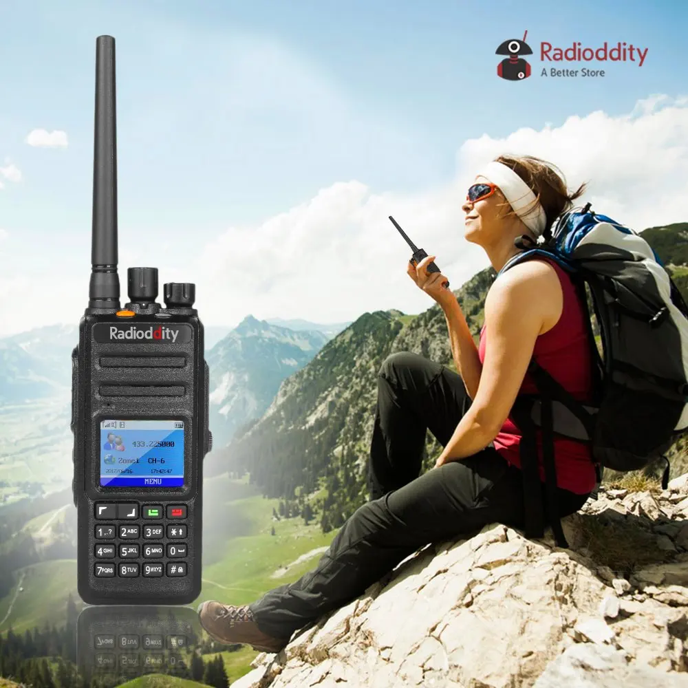 Радиочастотная GD-55 Plus Водонепроницаемая рация DMR радио ветчина радио 2800 мАч Кабель для программирования 2 антенны