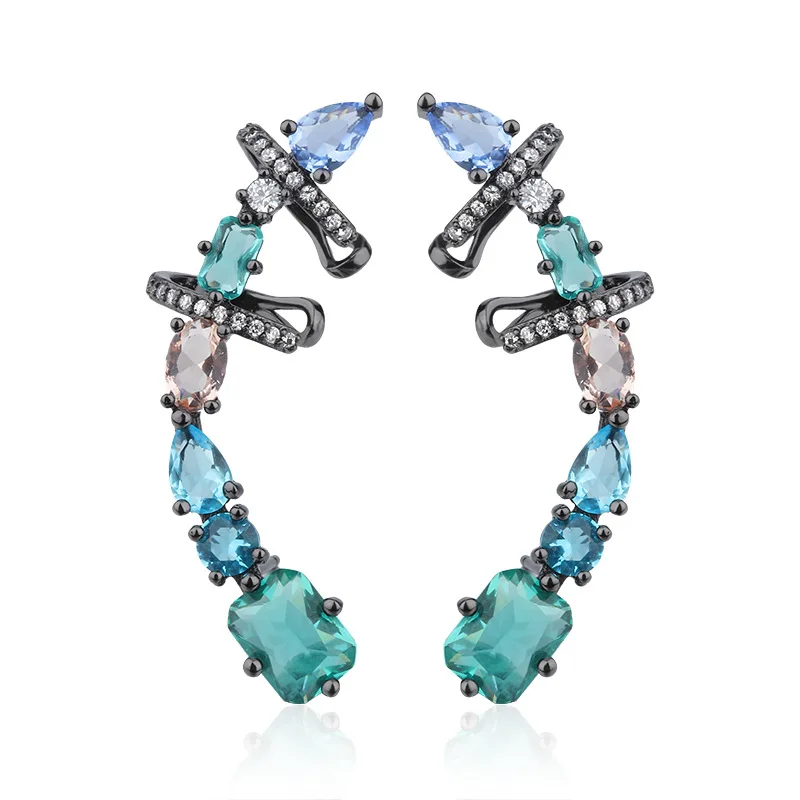 

Manufacturers direct sales wish hot cross border glass stone earrings simple with South American ladies wholesale earrings