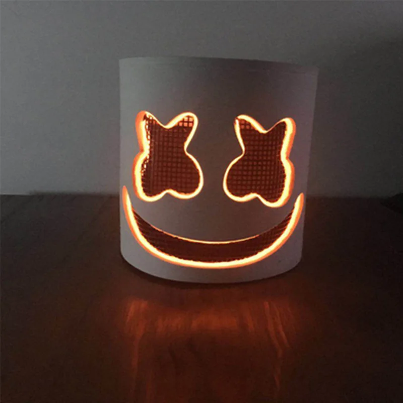 02 DJ Marshmello маски косплей светодиодный светильник Хэллоуин Carnaval электронная музыка бар косплей Marshmello маска взрослые дети дропшиппинг - Цвет: 02