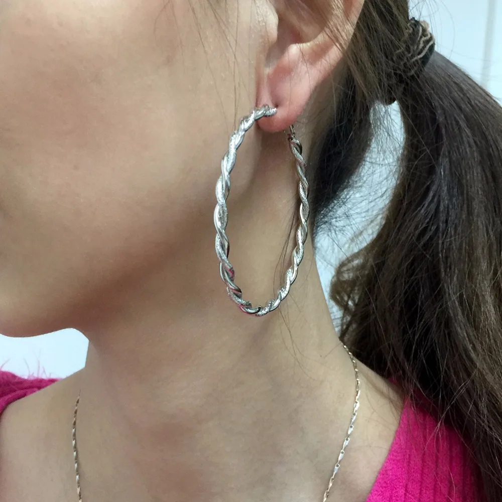 Очаровательные серьги кольца MANILAI из сплава диаметром 65 мм женские модные