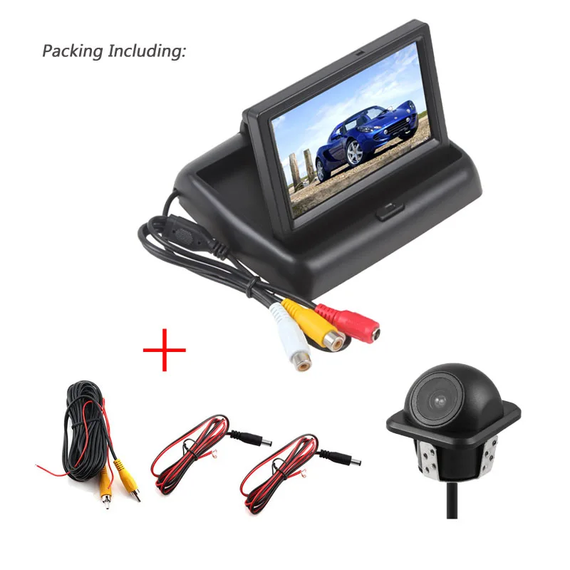 XLM YuanTing 4,3 ''TFT lcd Автомобильный монитор заднего вида резервная камера водонепроницаемая система ночного видения заднего вида Система помощи при парковке - Название цвета: XLM