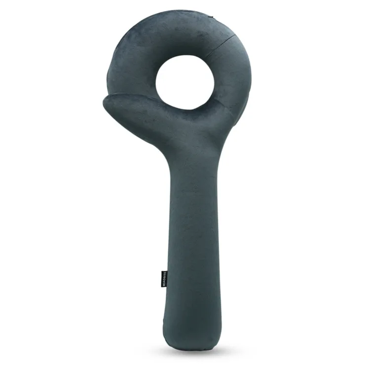 Серый Q-shape Подушка для защиты путешествий на дальние расстояния предметы первой необходимости для отдыха в офисе надувная подушка аксессуары для полетов товары - Цвет: Серый