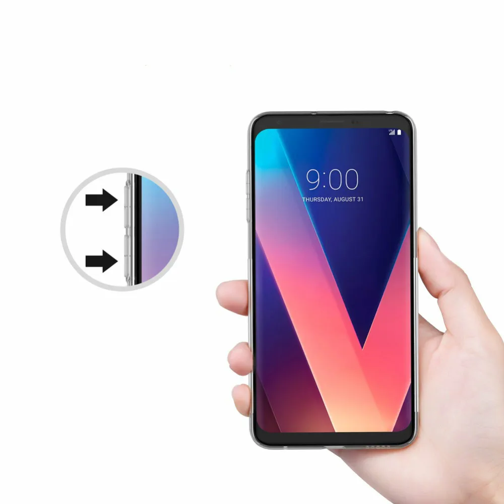 Для LG V30 чехол ультра тонкий прозрачный Nature TPU для Q8 G7 V30s ясно ТПУ Мягкая задняя