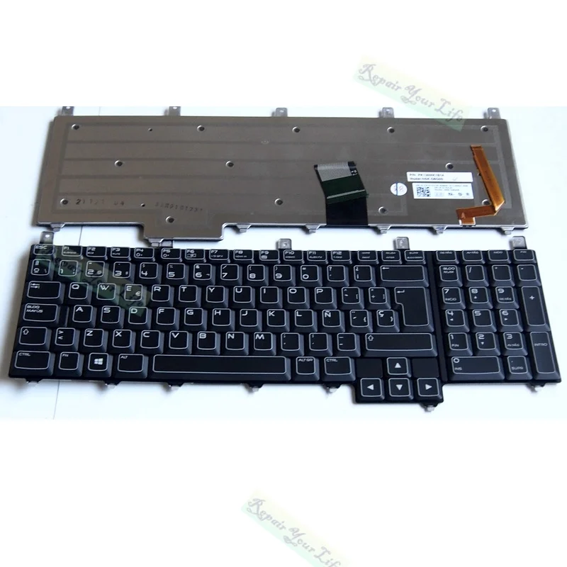 M17X испанская клавиатура для ноутбука Dell Alienware M18X R4 R5 сменная клавиатура SP испанская раскладка с подсветкой черного цвета