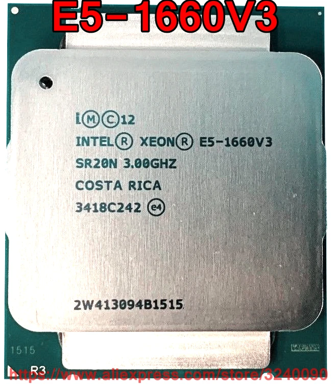 Intel ЦП Xeon E5-1660V3 3 00 GHz 8-Cores 20M LGA2011-3 V3 процессор E5 1660V3 Бесплатная доставка 1660 |