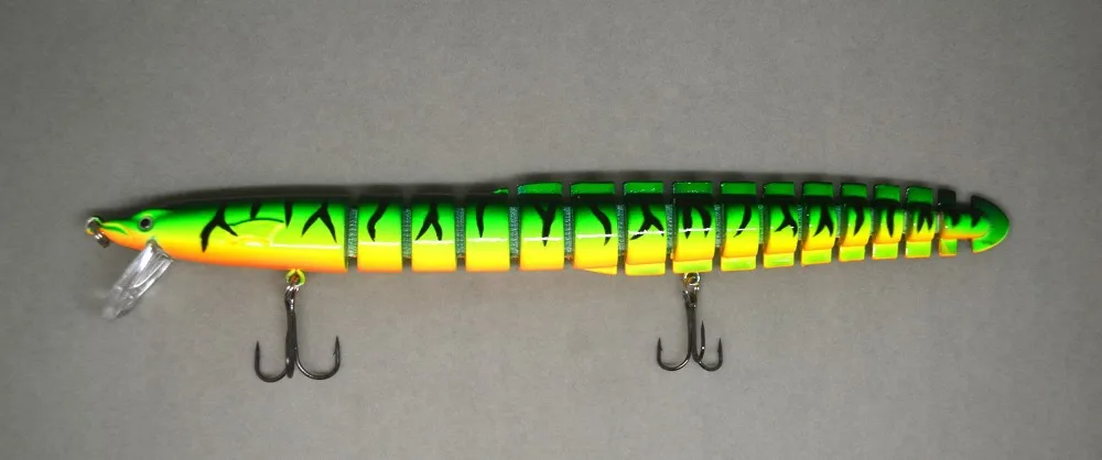 20 см бас-наживка Swimbait Lure Life-like Eel Loach зеленый мульти-соединенный Новый | Спорт и