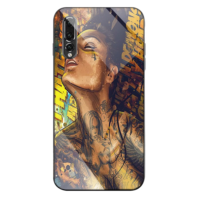 interesting snake celular cover Glass Magnetic Phone Case For huawei p20 lite p30 p10 nova4 3i mate20 Tempered Capinhas |