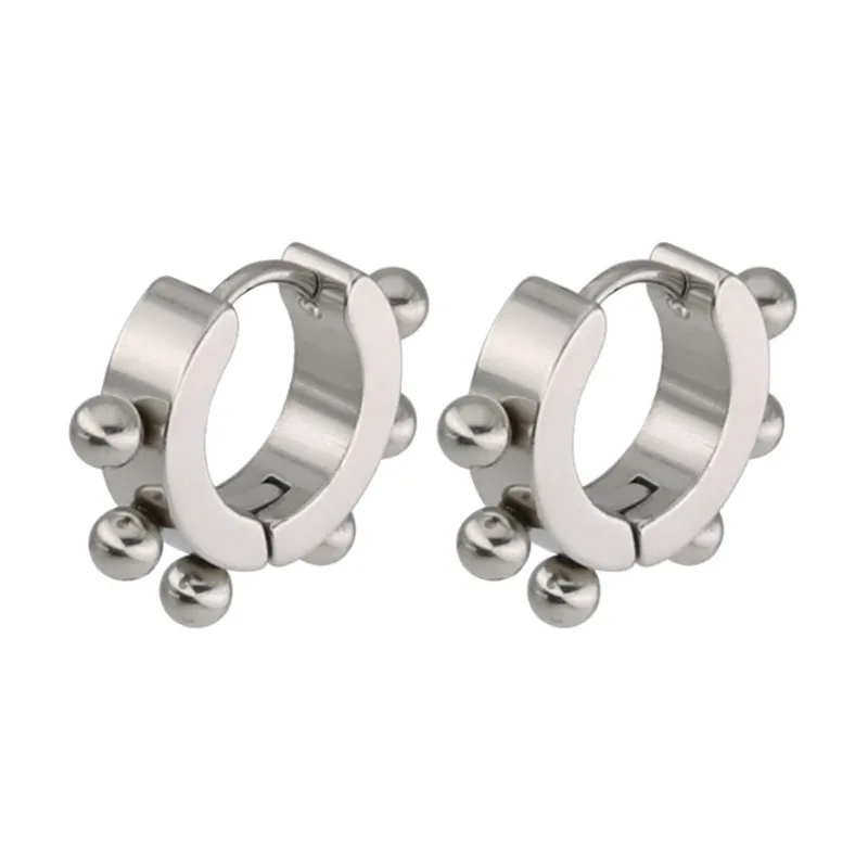 Модные серьги-гвоздики золотого и серебряного цветов высокого качества для