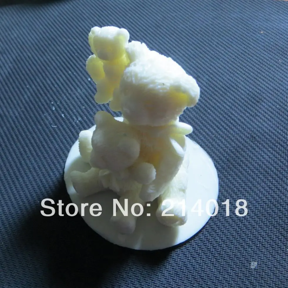 Семья трех моделей маленького медведя фотоформа для помадки форма мыла ручной