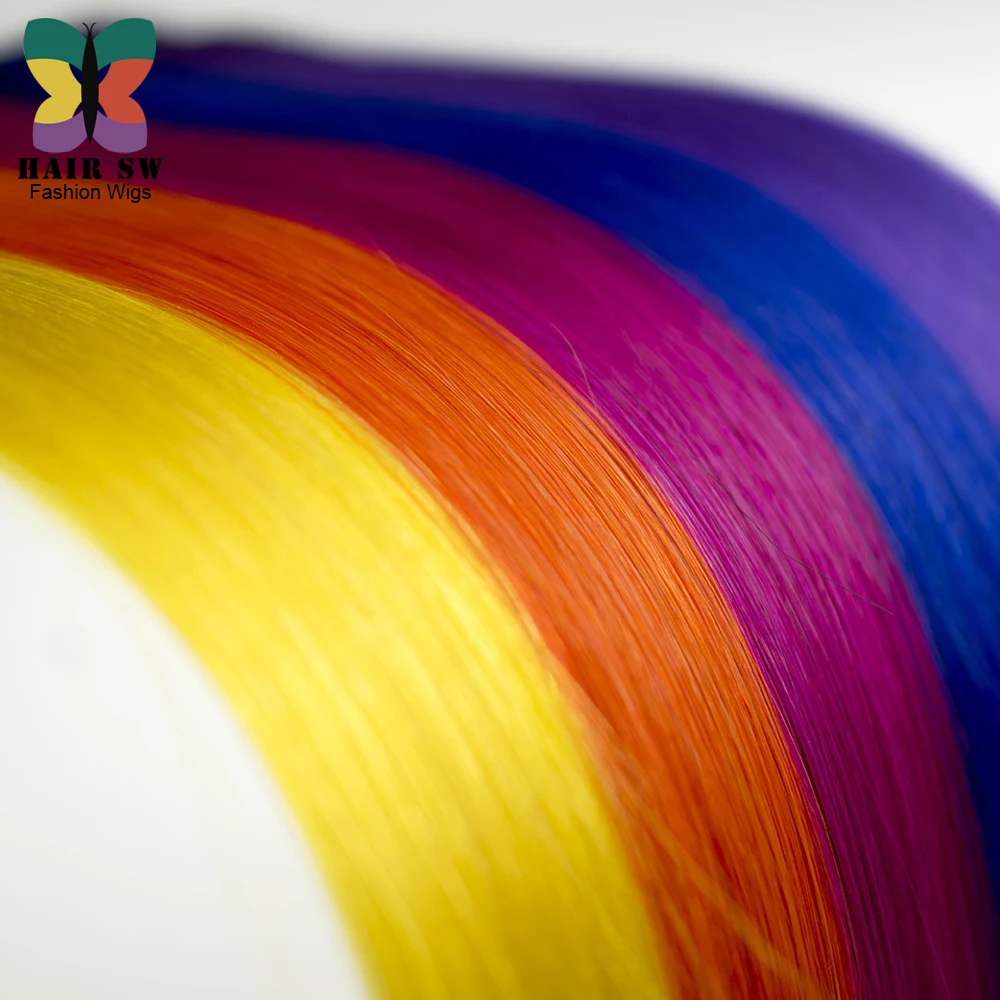 Волосы SW выделенный цвет синтетический удлинитель волос с зажимом цельный