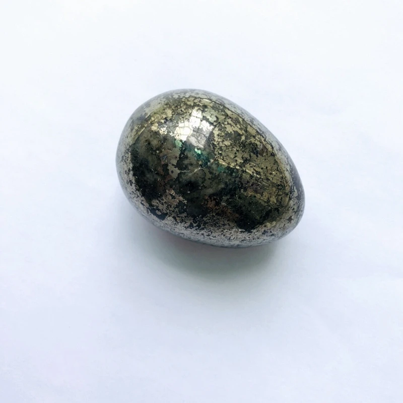 Натуральный Пирит драгоценный камень камни в форме яиц полированный хлорофан