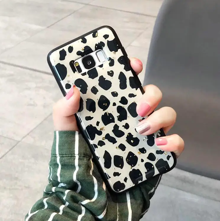 Luxury Fashion IMD Epoxy Gold foil Case For Coque Samsung Galaxy S8 S9 S10 PLUS S10+ S10E Note 8 9 S8+ S9+ Funny Fundas Cover |