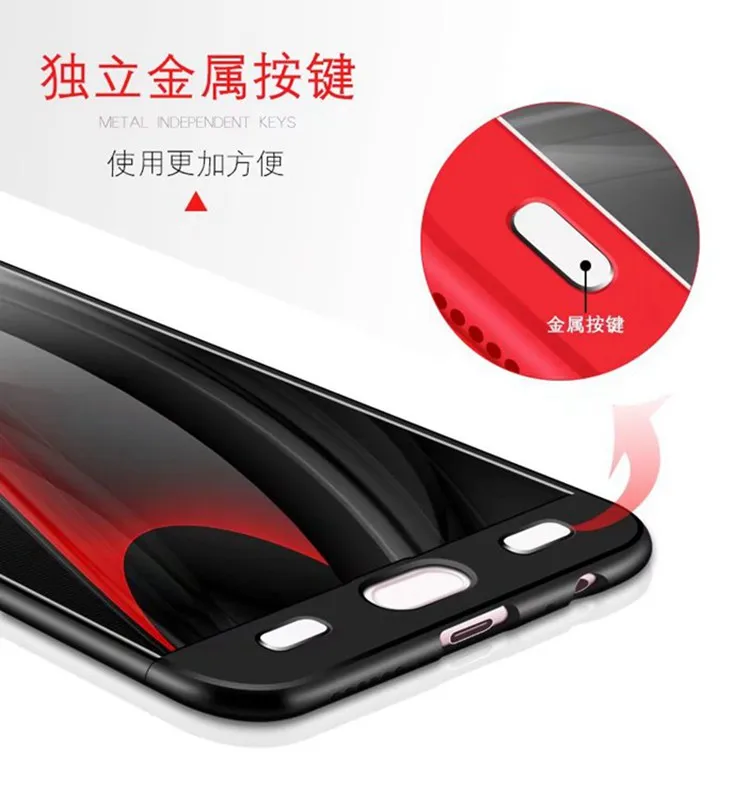 Mutouniao для OPPO R9s плюс черный 360 защиты ПК Пластик ударопрочный жесткий чехол Plus |