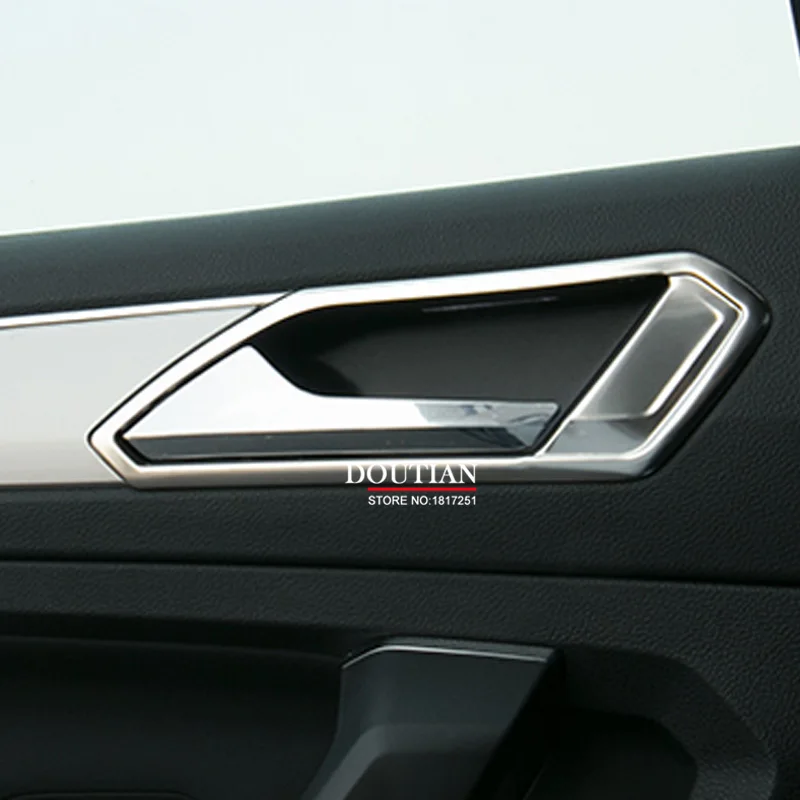 

For vw Tiguan mk2 Inside Interior Door Handle Bowl Cover Decoration Ring Trim Sticker car Accessories 2017-2022