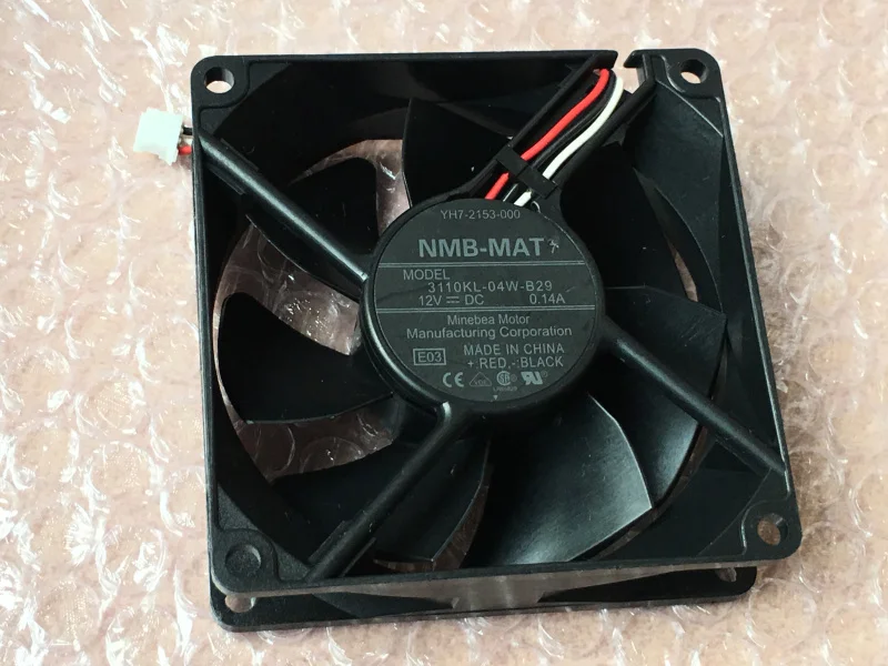 NMB-MAT 3110KL-04W-B29 E03 DC 12V 0.14A 80x80x25 мм 3-проводной Вентилятор охлаждения сервера