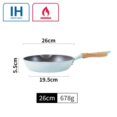 Justcook новая сковорода с антипригарным покрытием для жарки стейков яиц вок камень для приготовления пищи общего использования для газовой и индукционной плиты - Цвет: 26cm