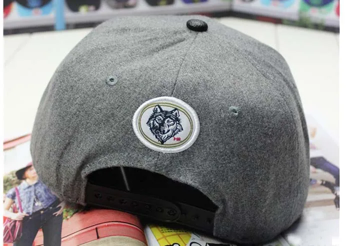Новинка бейсболки в стиле хип хоп бейсболка с вышивкой голова волка шерсть