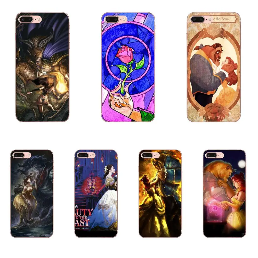 Красная роза с витражными стеклами из мультфильма Красавица и Чудовище для Huawei P7