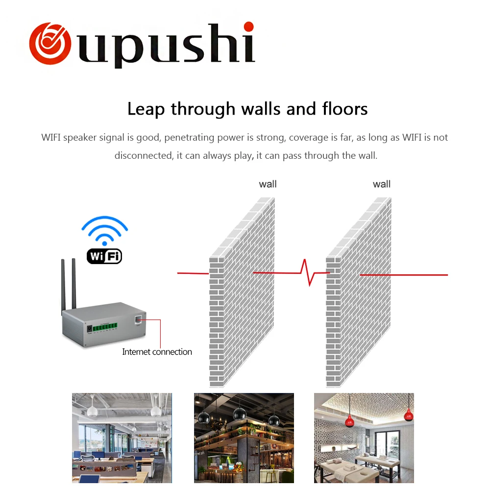 OUPUSHI KD 905 WIFI громкий динамик подвесное крепление потолочный звук фоновая музыка