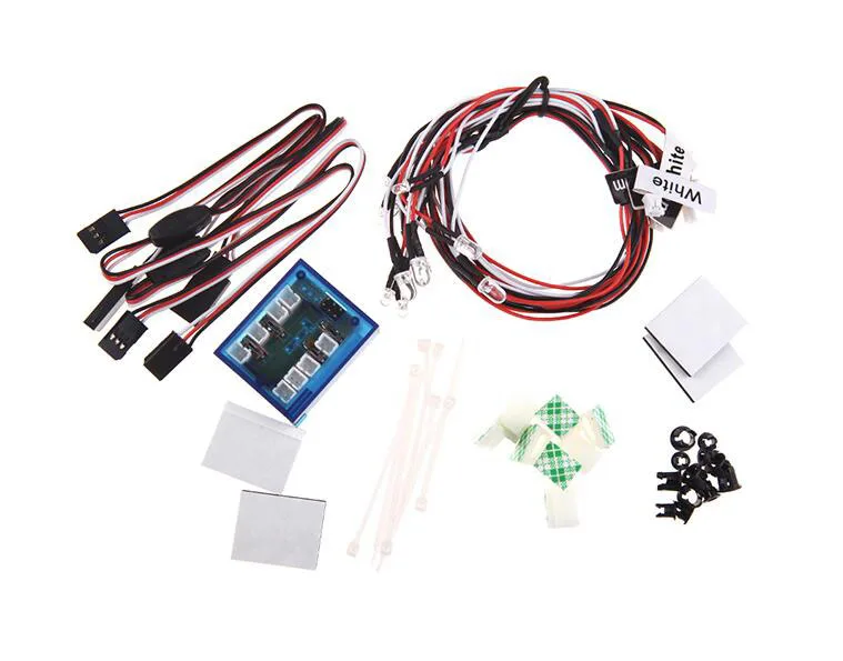 Бесплатная доставка 1/10 RC автомобильные фары 12 ламп