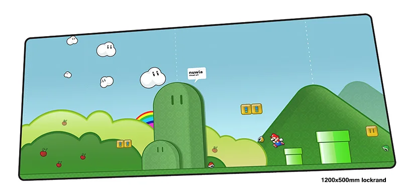 Игровой коврик для мыши в стиле Марио 1200x500 мм с узором HD игровой модный