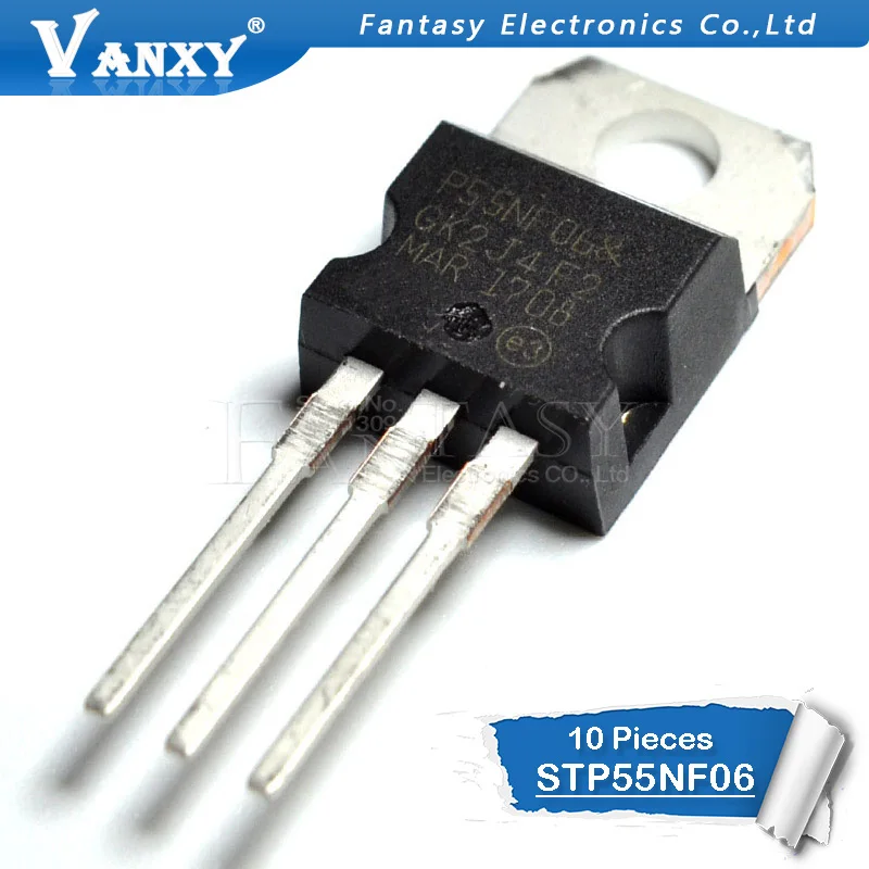 10 шт. STP55NF06 TO-220 P55NF06 TO220 55NF06 MOS FET транзистор