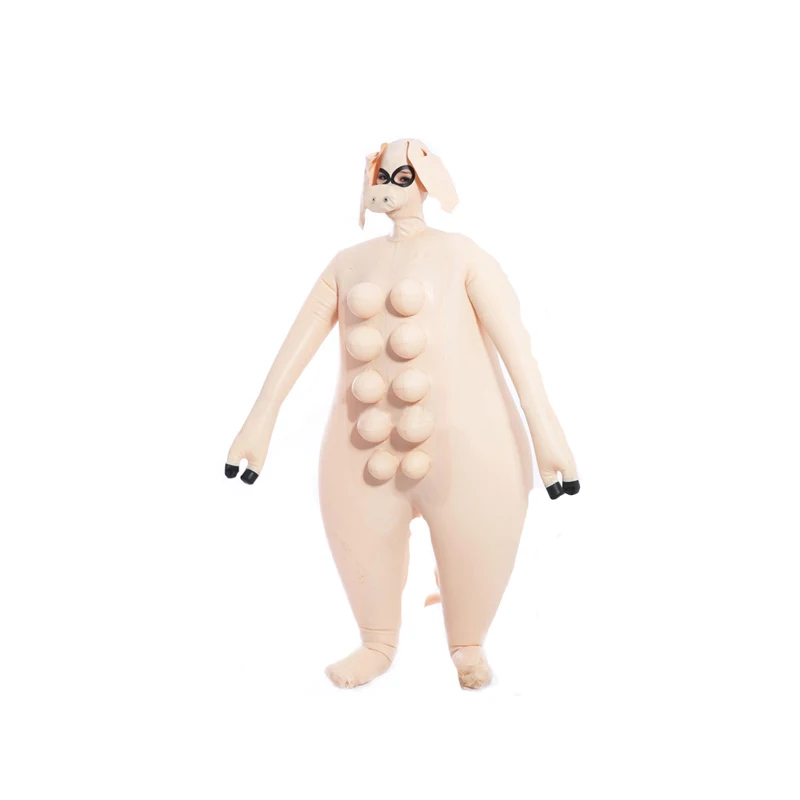 Латексное Белое и черное боди с полным покрытием унисекс двойной слой в виде